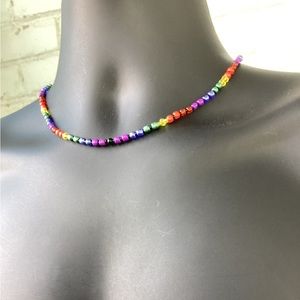 Rainbow LGBTQ Seed Bead Necklace